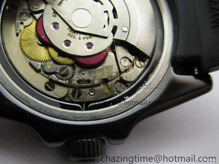 MiroTime 0201 Soft Submariner 40mm Black Ceramic 5GF Best Edition Pink Painting Dial on Black Rubber Strap SA 2472